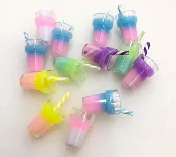 

miniature food play drink Simulation Resin Tea Cup Plastic Material For DIY Jewelry Necklace Making doll house kitchen food toy