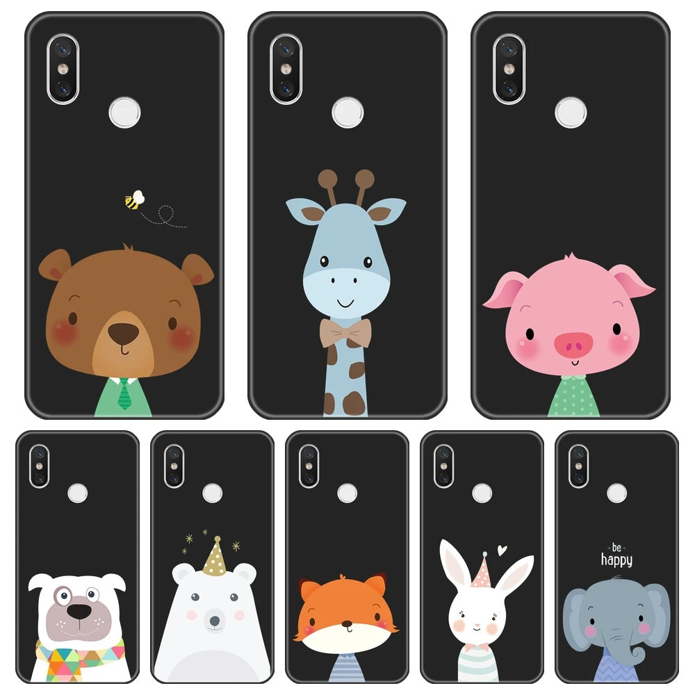 Задняя крышка для Xiaomi Mi A1 A2 8 SE Lite силиконовый мягкий чехол телефона с