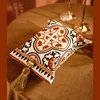 Vintage Velvet Tissue Box, Roll Paper, Napkin Holder, Cover with Heavy Tassel, Car Paper Towel Container, Tissue Cases, Home 3