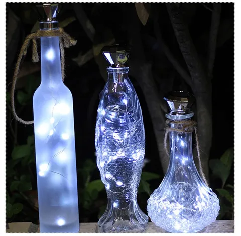 Bottle Decor Lamp Wine Bottle Cork String Light Fairy Garland Lights Diamond Wedding Christmas Decoration Lamp 2M 20 LEDs
