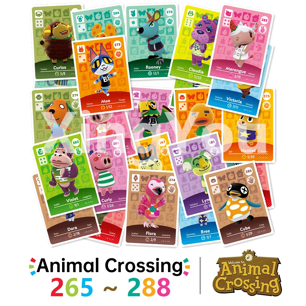 

(265 to 288) Animal Crossing Card Amiibo Printed NFC Compatible Pick from the list amiibo card