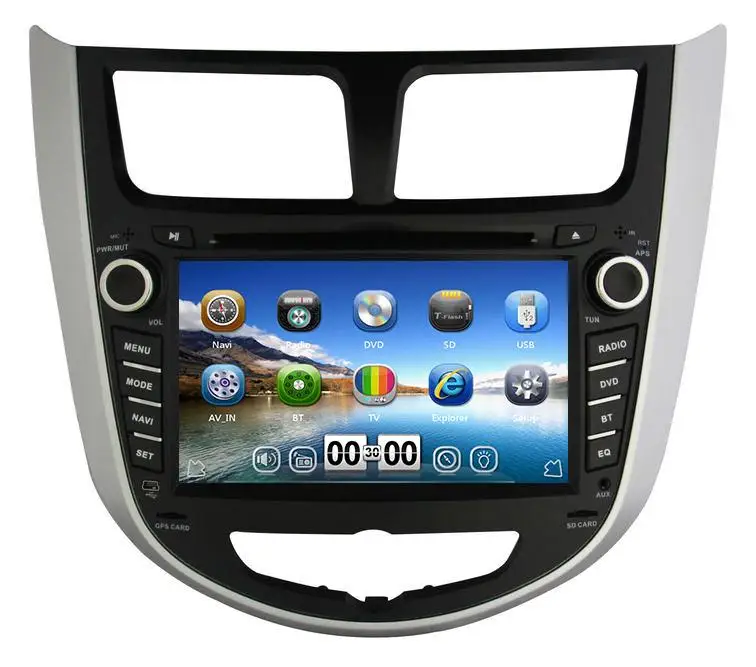 7" Car DVD player with GPS(optional) Audio Radio stereo BT/TV car multimedia headunit for Hyundai Verna Accent Solaris 2011 2012 |
