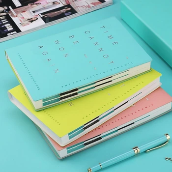 

2021 Large Annual Planner, "Time Can Not Be Won Again "Yearly Monthly Weekly Daily Bound Dated Agenda Notebook