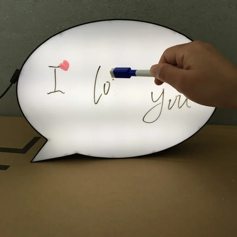 Скандинавский DIY светящийся Алфавит коробка светодиодный неоновый знак Овальный домашний декор можно стирать кафе бар настенные настольные украшения почерк подарки