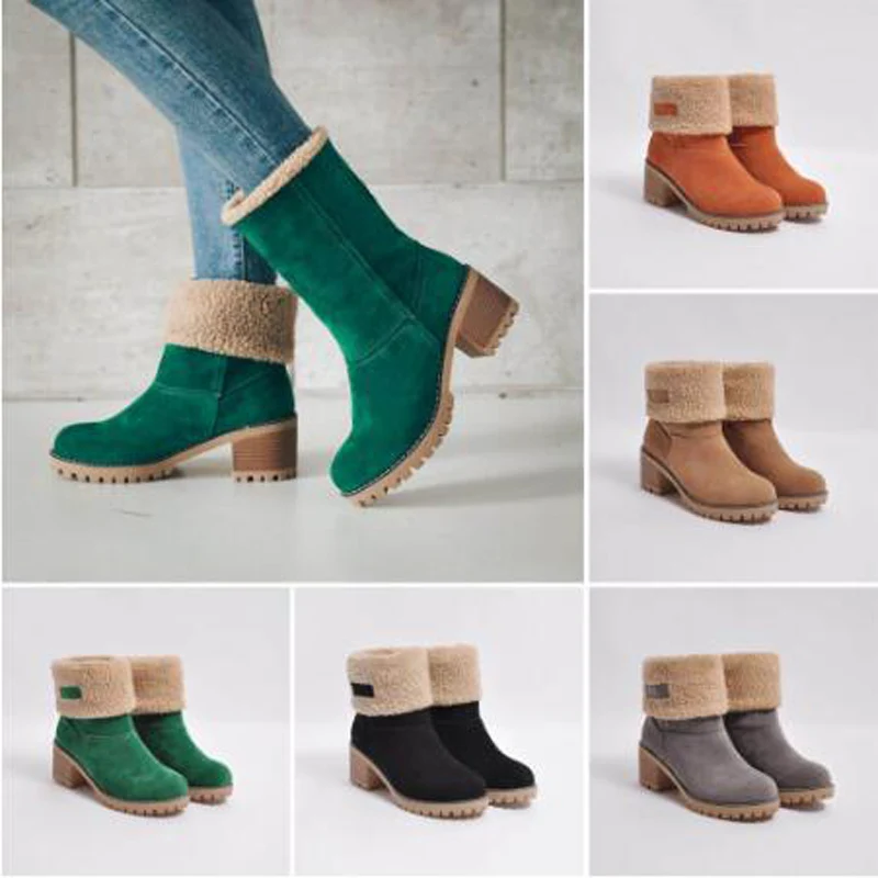 Women-s-Shoes-Snow-boots-Ladies-Winter-Flock-Warm-Boots-Martinas-Ankle-Boots-Short-Bootie-Slip