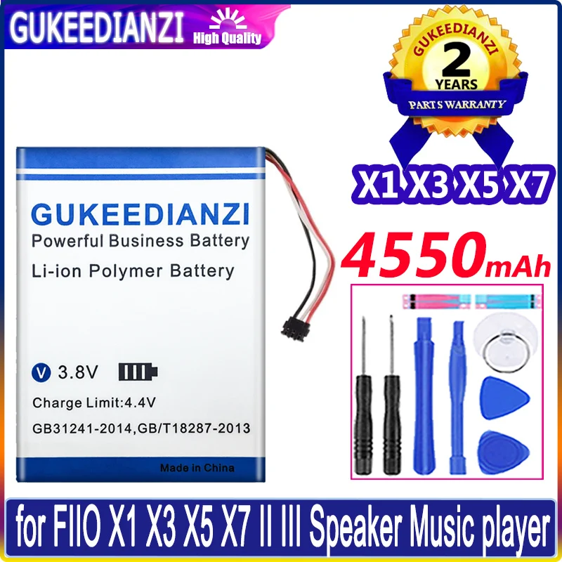 Аккумулятор GUKEEDIANZI 4550 мАч для FIIO X1 X3 X5 X7 II III динамик музыкальный плеер батареи |