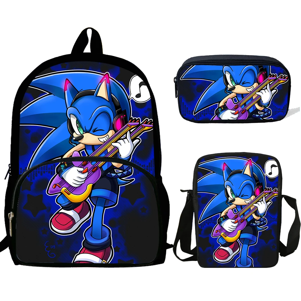 Sonic рюкзак с принтом «ЁЖ», детский рюкзак, школьная сумка, Mochila, для мальчиков/девочек, повседневный наплечный набор, карандаш, на заказ
