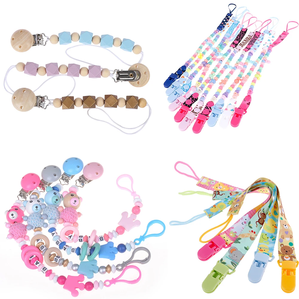 

1PC Anti-drop Rope Baby Pacifier Clip Pacifier Chain Dummy Clip Nipple Holder For Nipples Children Pacifier Clips Teether