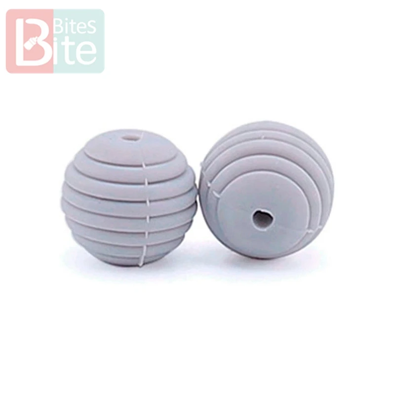 Light Gray Lassen sie machen Silikon Perlen beiringe 15 мм 5 штюке DIY Gewinde Silica Perlen BPA FREI 4-6 Monate spirale пищевая Марка Silik - Цвет: Light Gray