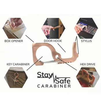 

Keychain Safe Portable Press Elevator Tool Hygiene Hand Antimicrobial Aluminum Alloy EDC Door Opener Door Handle Key Z0416