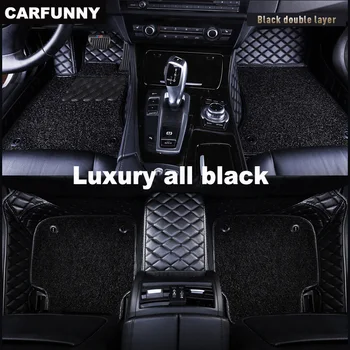 

CARFUNNY Waterproof Leather car floor mats for KIA Opirus Niro fcrte BORreed cadenza Custom Automotive Carpet
