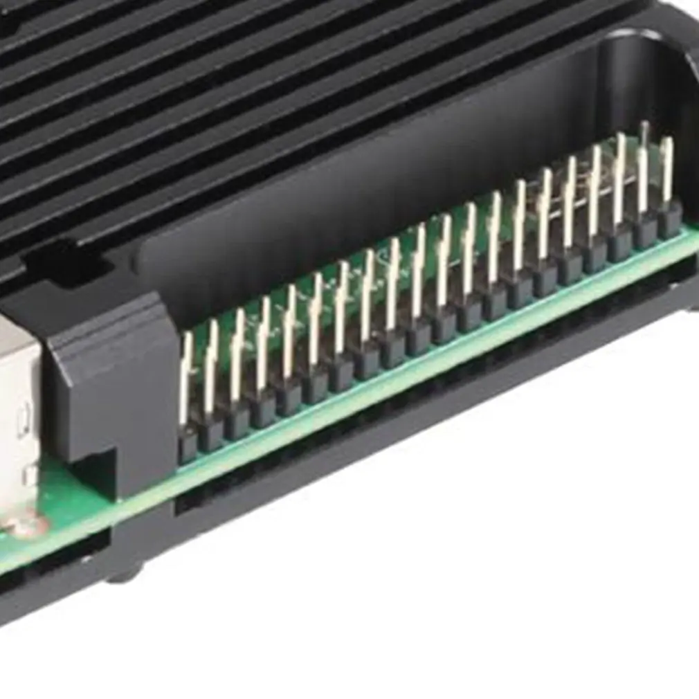 Последний для Raspberry Pi 4 Алюминиевый корпус с двойным охлаждающим вентилятором металлический корпус черный корпус для RPI 4 Модель B