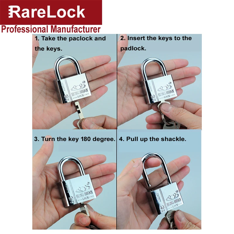 Rarelock стальной замок для садовых ворот дома двери автомобиля безопасности велосипед мотор анти theaf шкафчик в спортзале на открытом воздухе шкаф почтовая коробка MS538hh