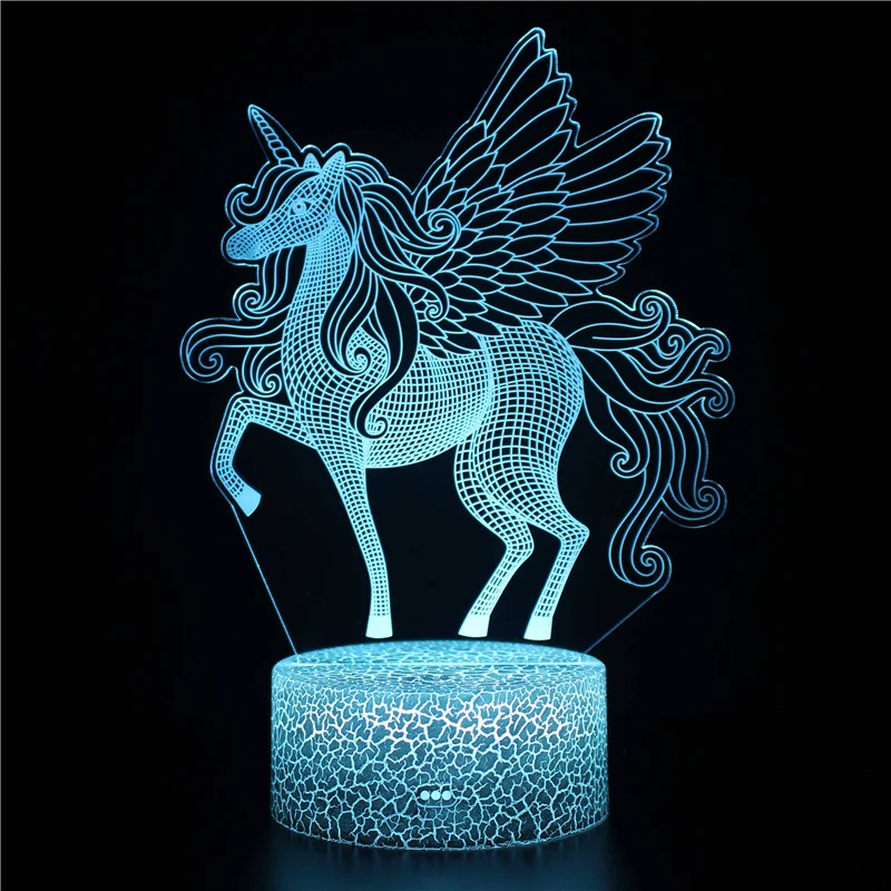 Nighdn 3D LED Unicorn Night Lamp Light for Kids Gifts Unicorn Lamp 16 Colors Change with Remote Valentine's Day Present Birthday wall night light