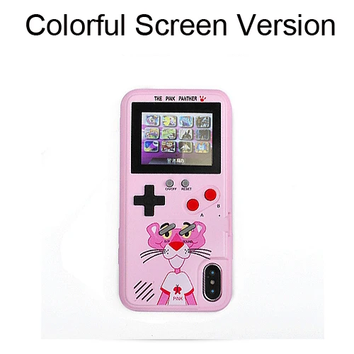 Чехол для телефона для iPhone 7 8 6 6s Plus X полноцветный дисплей 3D GameBoy классический ретро чехол для игры Тетрис для iPhone X 8 7 6 Coque - Цвет: Color-screen Pink