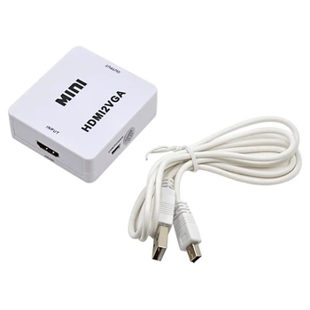 

HD 1080P MINI HDMI to VGA Converter Box w/ Audio HDMI2VGA Video Adapter For Xbox 360 Computer PC DVD PS3 PS4 to VGA TV Projector