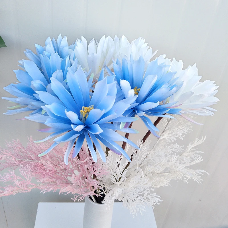JAROWN Artificial Lotus Flower Water Lily Home Decoration Simulation Silk Flower Wedding Shooting Prop Fake Flower (2)