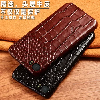 

Genuine Top Cow leather Phone Back Case Cover For BlackBerry Priv KEYone Key2 Key 2 Crocodile Grain Case Luxury Cover