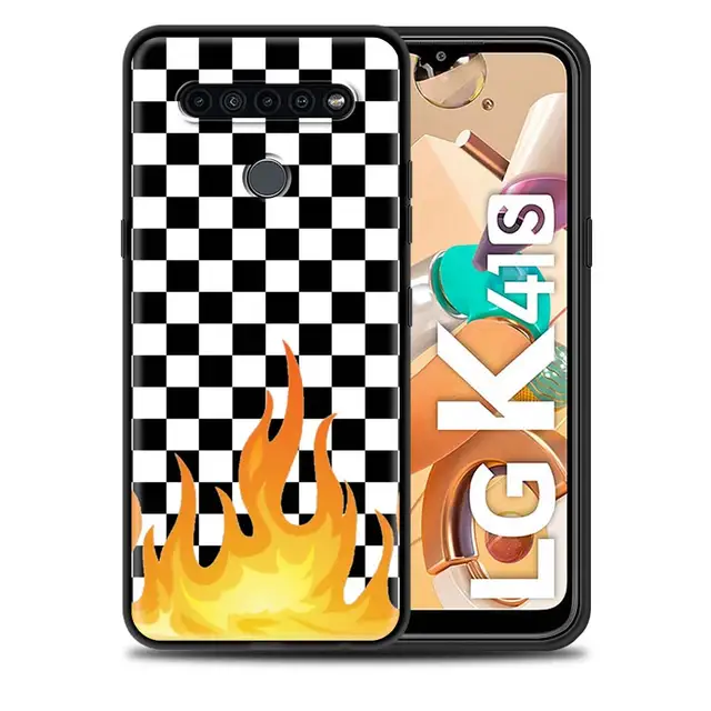 Fashion Flame Pattern Black Case for LG K41s K40s K50s K51s G6 G7 G8 ThinQ K31 K42 K52 K62 K71 Soft Silicone Phone Cover B03