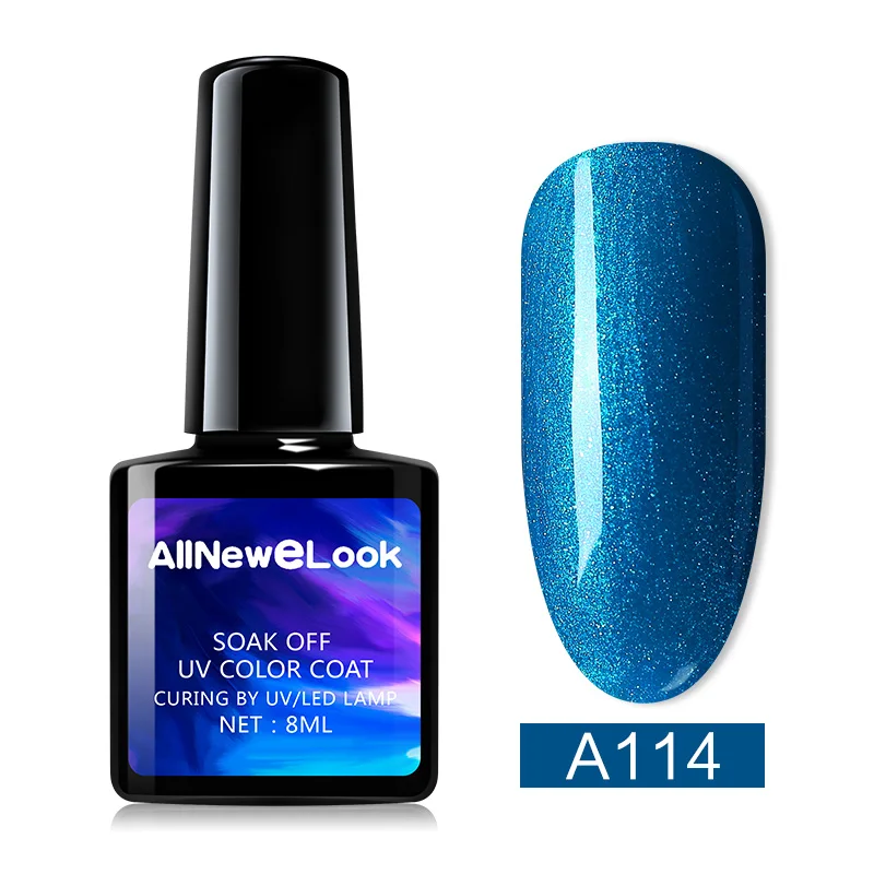Allnewelook нейл-арта светодиодный лак для ногтей продукты для профессионалов UV лампа длительного действия Гель-лак для ногтей, Цвет 8 мл 120 Цвет лак - Цвет: 114