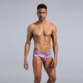 

Men Swimwear Breathable Underwear Briefs printing Sexy men's Swimming Trunks Men Bkini Underpants Men's Swim Shorts