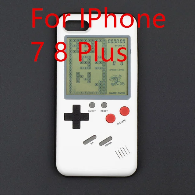 Ретро Tetris Gameboy корпус для игрового контроллера чехол для iPhone X 8 7 6 6S Plus Мягкий ТПУ силиконовый чехол для мальчиков чехол Аксессуары - Цвет: white for 7 8 Plus