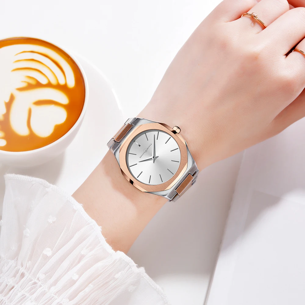 Новые оригинальные Японские Женские часы с календарем, дизайнерские модные часы с кожаным сетчатым ремешком, роскошные деловые кварцевые наручные часы