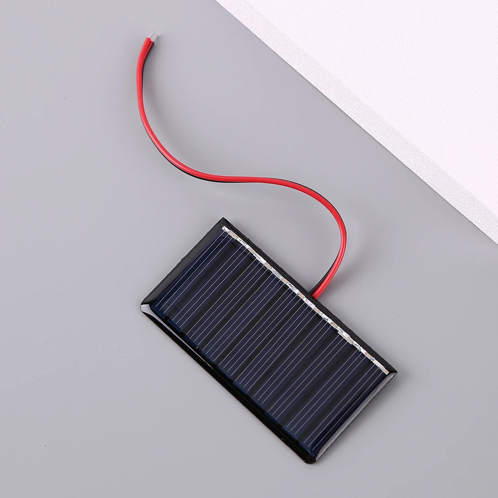 Solar Epoxy Panel Bank Solar for Battery Power Charger Solar 0.3W 5V Power Board with Wire Mini Solar System DIY Module