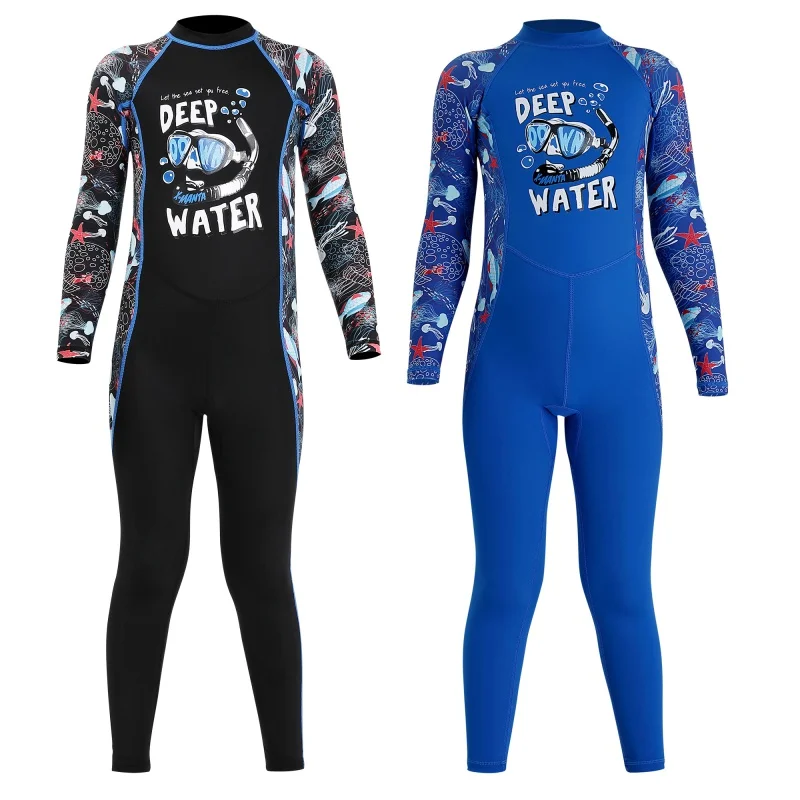 

2020 Kids Girls Boys Diving Suit Neoprenes Wetsuit Children For Keep Warm One-piece Long Sleeves UV Protection Swimwear