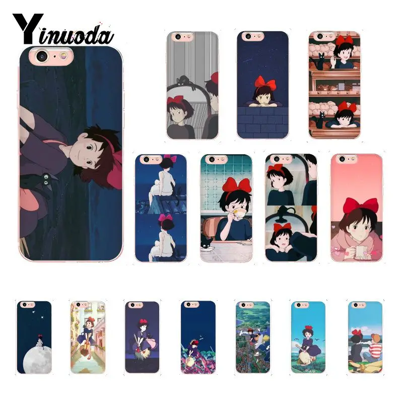 

Yinuoda Cartoon Studio Ghibli Kiki's Delivery Phone Case for iPhone 6S 6plus 7 7plus 8 8Plus X Xs MAX 5 5S XR 10 11 pro max