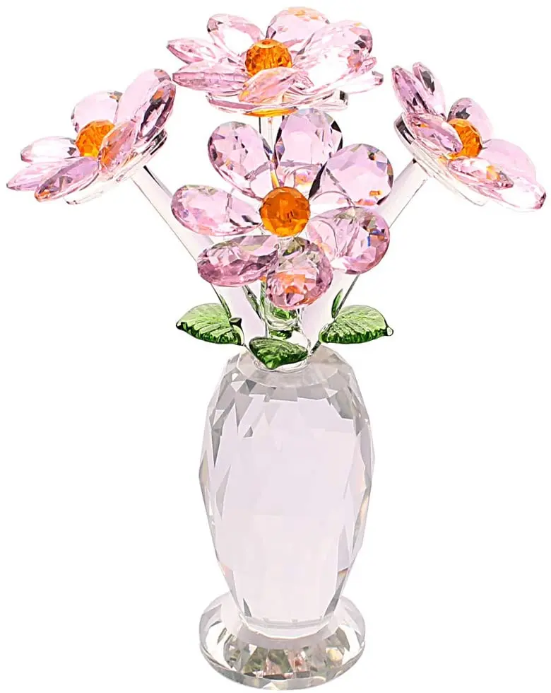 Flower Glass Decoration Flowers Bouquets Glass Decor Flower Glass Flower Bouquet Aliexpress