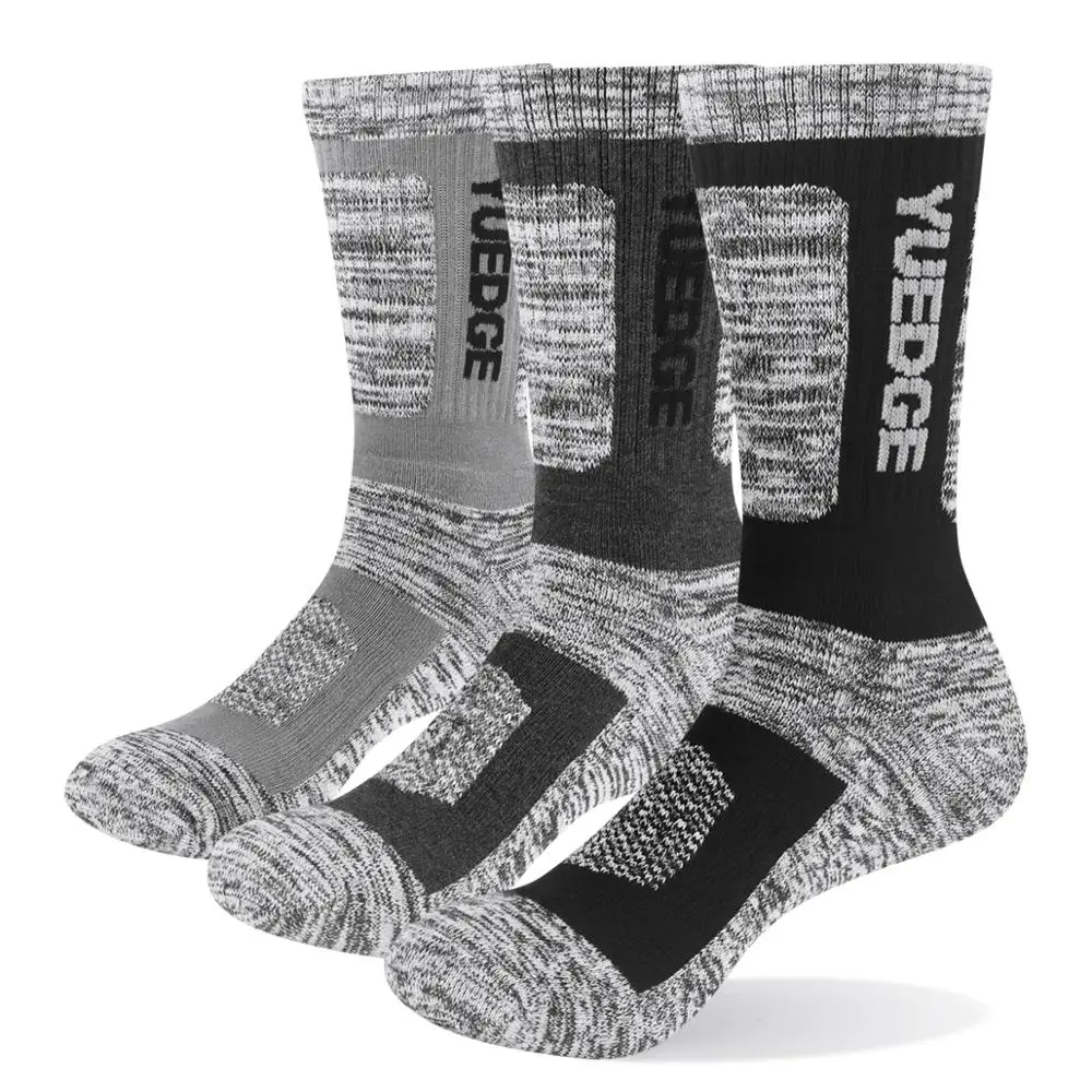 Mens Socks Thermal Socks Mens Terry Cushion Combed Cotton Crew Socks Sports Socks Thick Winter Thermal Men Size 37-46EU