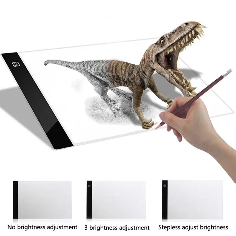 

A4 USB LED Art Stencil Board Light Tracing Drawing Copy Pad Table Box TU-shop