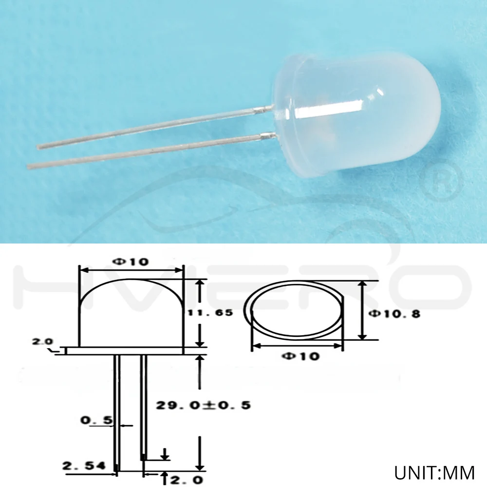 Hviero White Red Green Blue Yellow 10mm Diode Lamp Ultra Bright Diffused 5-6V 8000MCD 1.9~3.4V Emitting diodes LED Bulb Light
