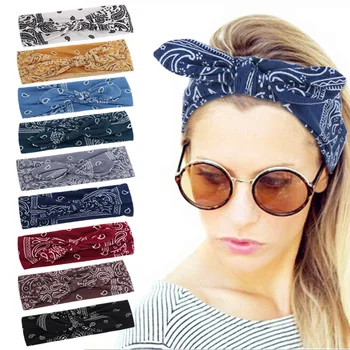 

Fashion Women Girls Summer Hair Bands Print Headbands Vintage Cross Turban Bandage Bandanas HairBands Hair Accessories New