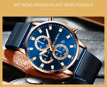 

Men's Fashion Business Sport Stainless Steel Case Band Watch Quartz Analog MovementWrist Watches For Men montre homme 2019