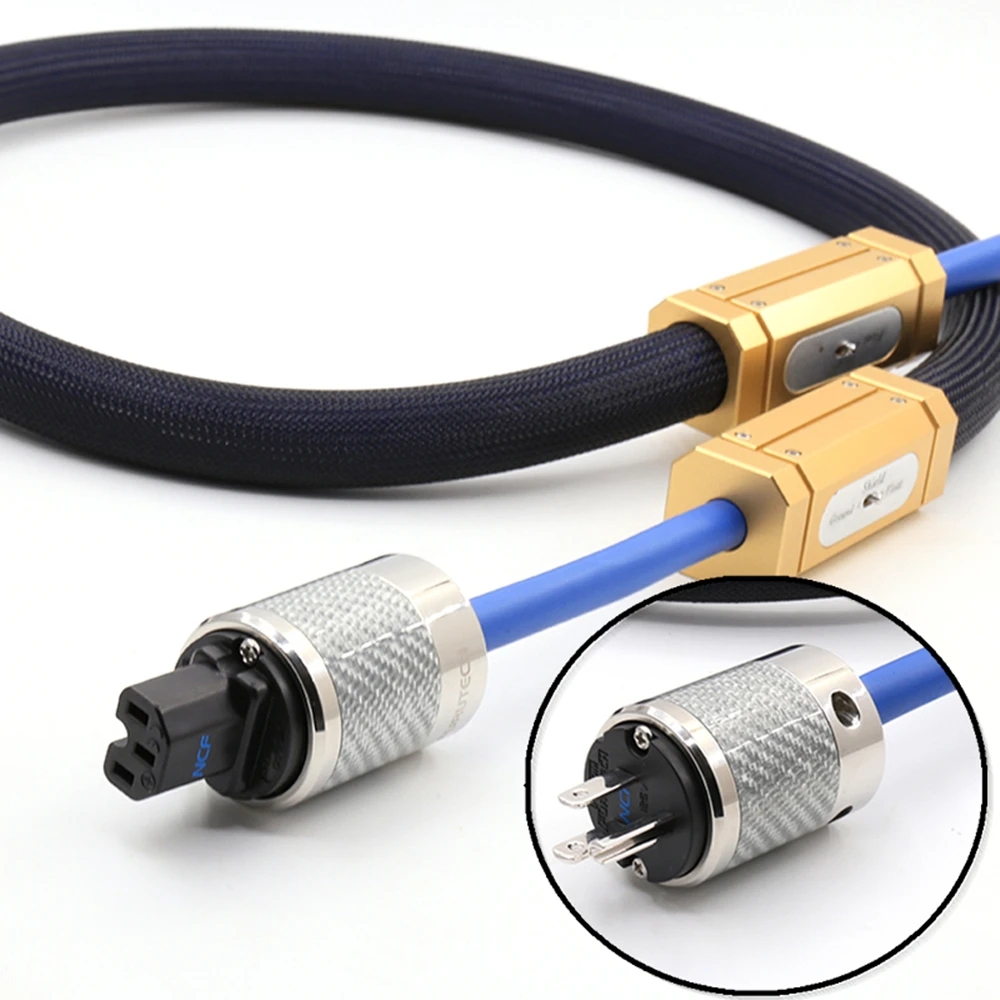 

Audiophile Triple Crown Creating Cable Royalty HiFi audio AC Power Cables Carbon Fiber US Plug