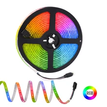 

5M RGB LED Strip Light 5050 SMD 12V Music Sync Color Changing RGB Light Strip 30LED/m Waterproof Flexible Led Tape Decoration