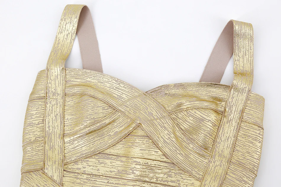 Роскошные вечерние женские Золотое Платье-бандаж сексуальное платье без рукавов на бретельках с v-образным вырезом из золотой фольги Мини Новое модное Клубное платье Vestidos
