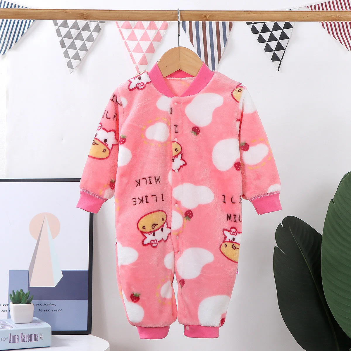 winter Newborn Baby Clothes Flannel keeps warm Boys Girls Romper   Long Sleeve Romper Kids Jumpsuit Playsuit Outfits bulk baby bodysuits	 Baby Rompers