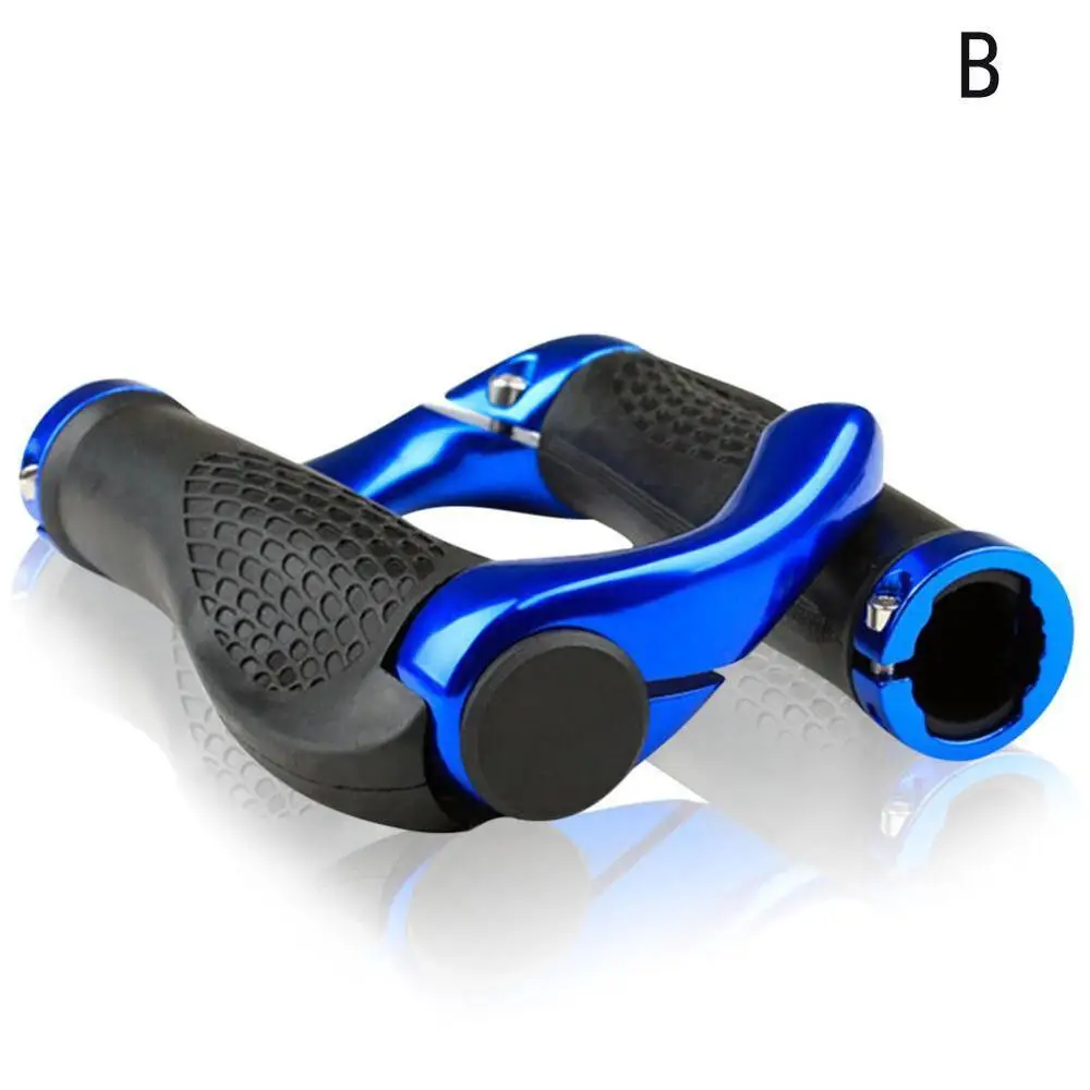 New 1 Pair Bicycle Handlebar Set Mountain Bike Rubber Horns Deputy Multi-color Motorcycle Handle Cycling Handlegrip - Цвет: B