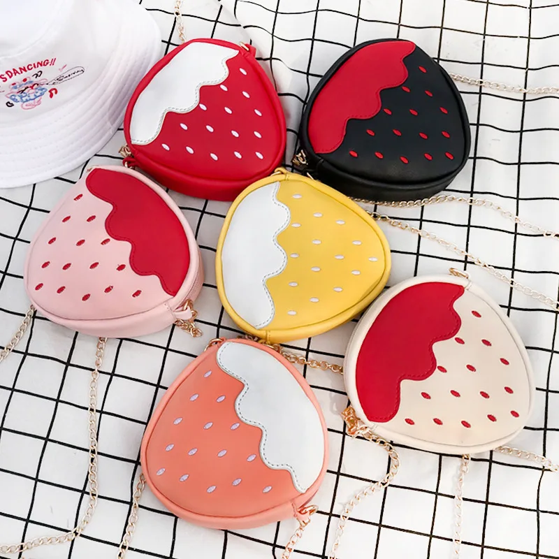 

2018 Spring New Style Korean-style Children's Bags Girls Shoulder Bag Fashion Little Girl Cute Strawberry Accessories Bag Fashio