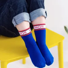 5 пар вязальных Хлопковых Носков с принтом для маленьких девочек