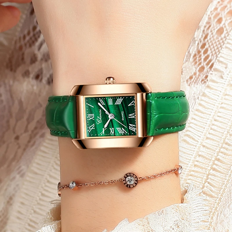 CHENXI Fashion Malachite Green Women Bracelet Watch Top Luxury Brand Quartz Ladies Dress Watches Waterproof relogio feminino