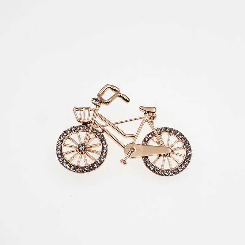

Luxury Buckle Pin Practical Bike Flower Brooches Crystal Rhinestones Bicycle Brooch Pins for Women Pectoral Garment Accessories