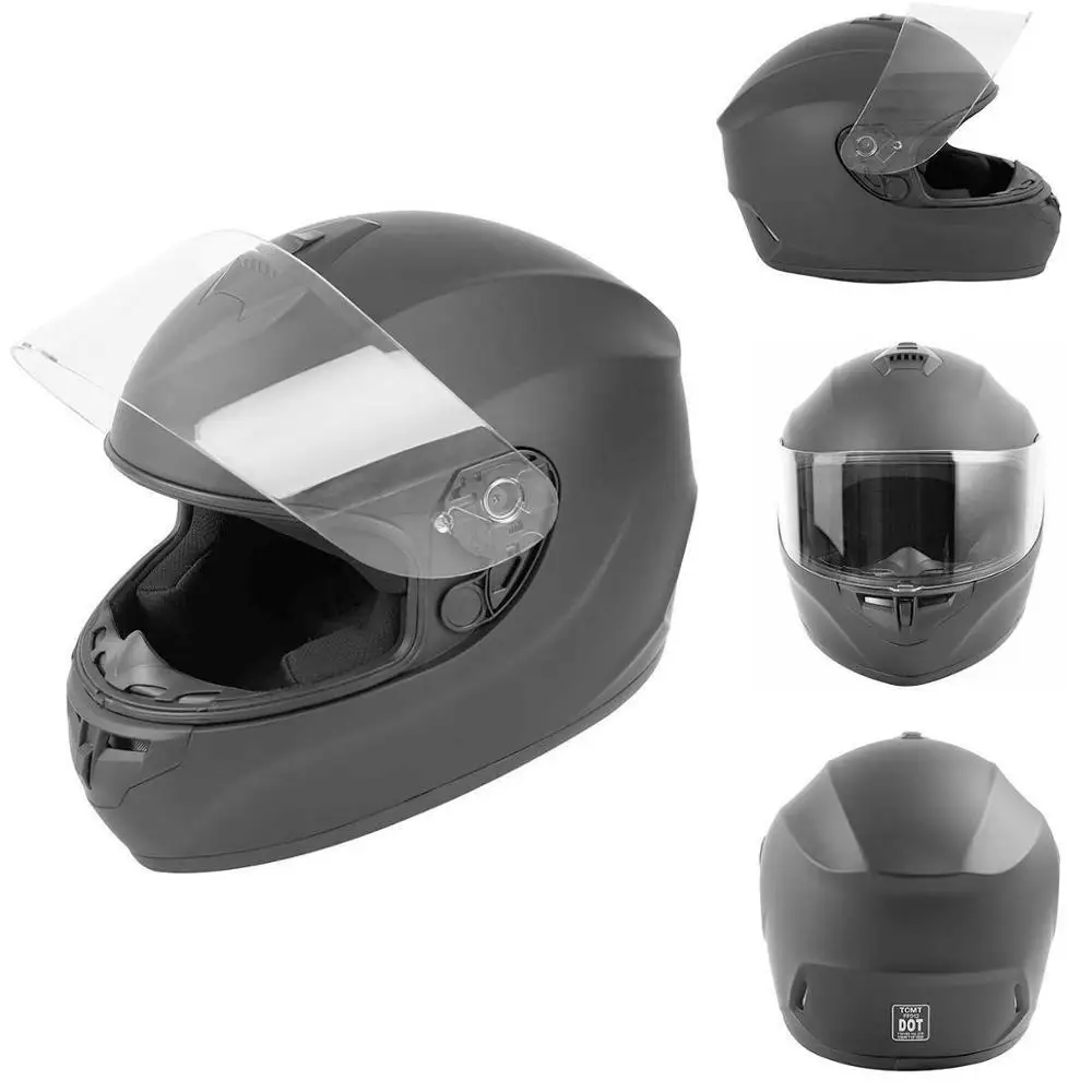 

Motorcycle DOT Full Face Modular Flip Up Motor Helmet Dual Visor Safety Racing M L XL XXL