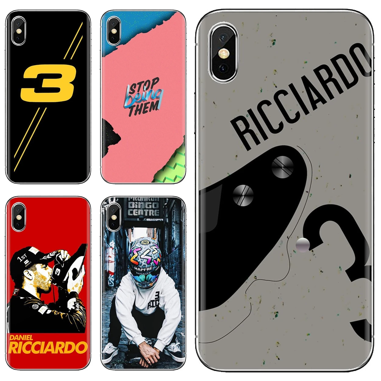 Даниэль Риккардо арт для iPhone iPod Touch 11 12 Pro 4 4S 5 5S SE 5C 6 6S 7 8 X XR XS Plus Max 2020 Bling чехол