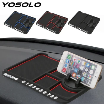 

YOSOLO Car Anti-Slip Mat Phone Number Plate Multifunction Non Slip Sticky Silicone Auto Dashboard Pad Phone Holder Bracket