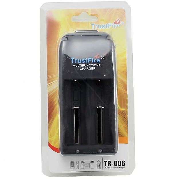 

TrustFire TR-006 Dual-Slot Charger Multi-Purpose Lithium Battery Charger for 26650 25500 26700 18650 Batteries