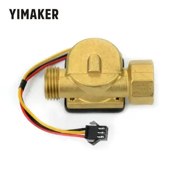 

YIMAKER 1pc G1/2 Water Flow Sensor DN15 F=10Q 1-30L/min Hall Flow Meter Copper Water Control Machine Water Heater Flowmeter